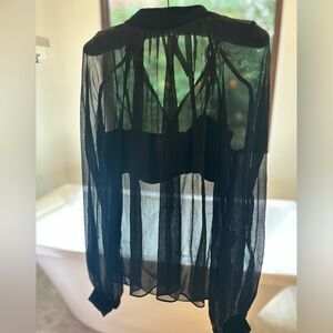 Sheer dressy top with bralette!